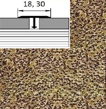Порог АПТ 30 алюминиевый 2700*30*9 мм одноуровневый (07 бронзовый антик) Порог АПТ 30 алюминиевый 2700*30*9 мм одноуровневый (07 бронзовый антик)