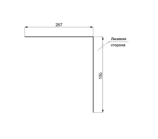 Планка откоса FASTCLICK NormanMP RAL ** (150*267) 0.5 мм, длина 3 метра