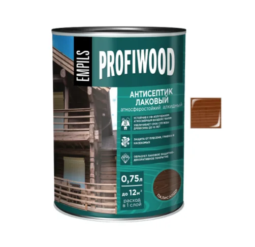 Антисептик EMPILS PROFIWOOD лаковый атмосферостойкий алкидный тик 0,7 кг