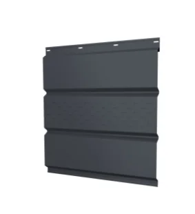 Софит металлический перфорация по центру RAL 7024 (мокрый асфальт), 0.45мм Grandline, 0.357*4м