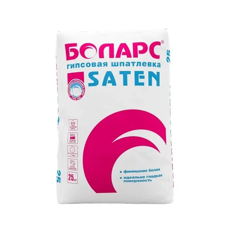 Шпаклевка гипсовая БОЛАРС SATEN финишная 25 кг