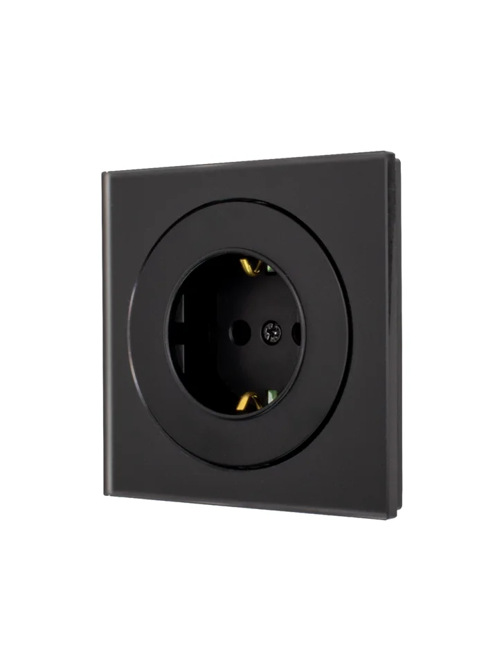 Рамка одноместная горизонтальная Lezard OSEN акриловая черная матовая