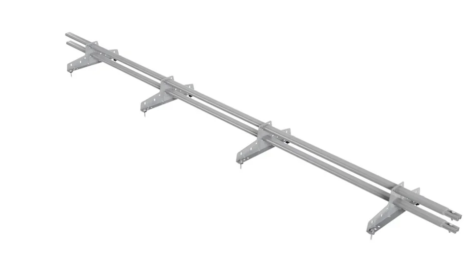 Снегозадержатель трубчатый BORGE на 4-х опорах PE, L=3 м RAL 7004 (сигнально-серый) (стандартный цвет)