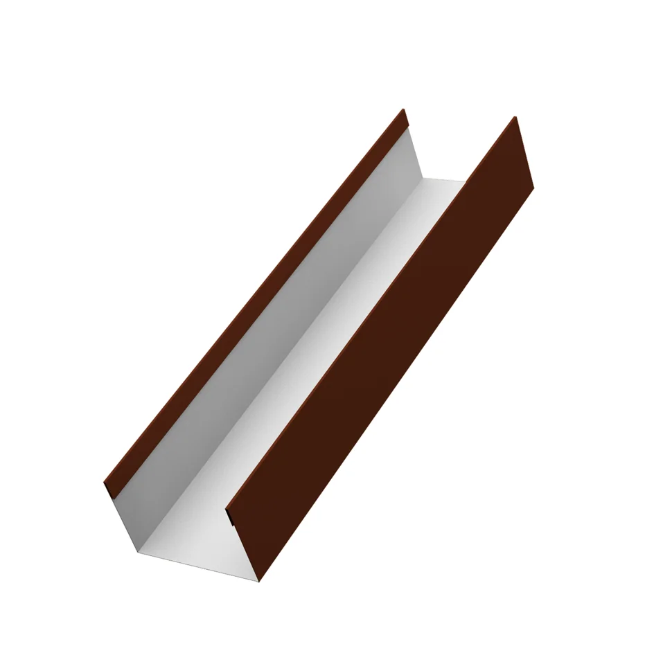 Забор-жалюзи стойка 60*40, Milan, Tokyo PE RAL 3009 (оксидно-красный), 0.45 мм, длина 2м