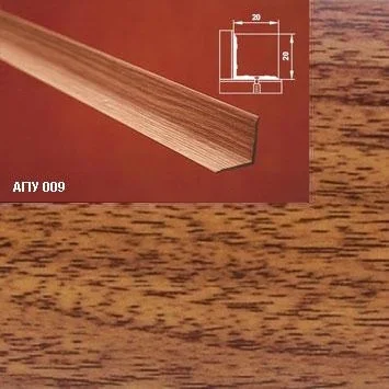 Порог АПУ 009 алюминиевый 1350*20*20 мм угловой внутренний (14 дуб деревенский)