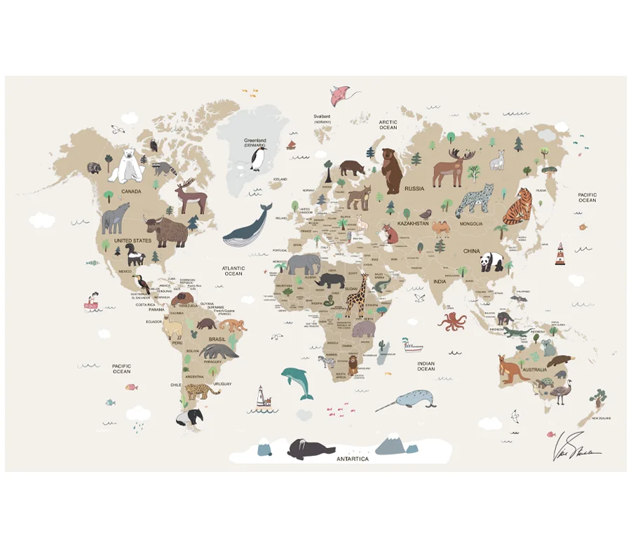 Картина интерьерная VS на холсте Maps 70*110 арт.8257059