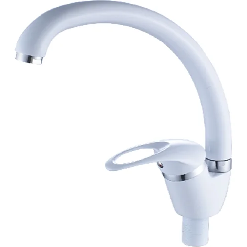 Смеситель Cron CN4103-8 для кухни, белый