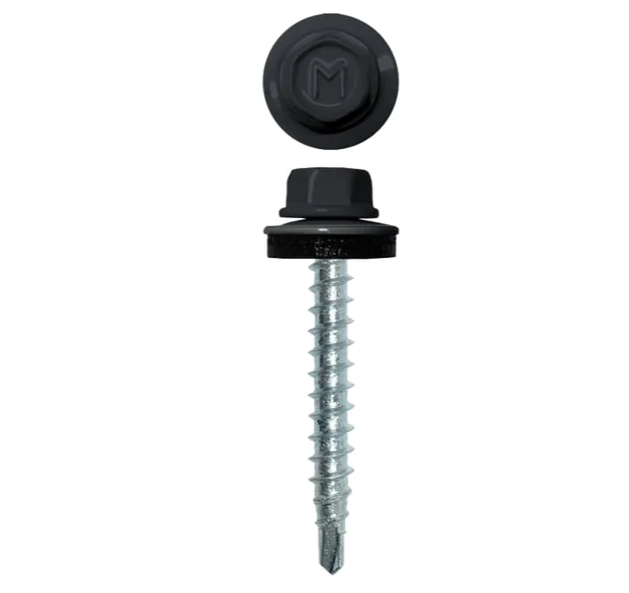 Саморез кровельный 4,8x29 сверло №1 (серый графит) RAL 7035 (уп 250шт) DAXMER