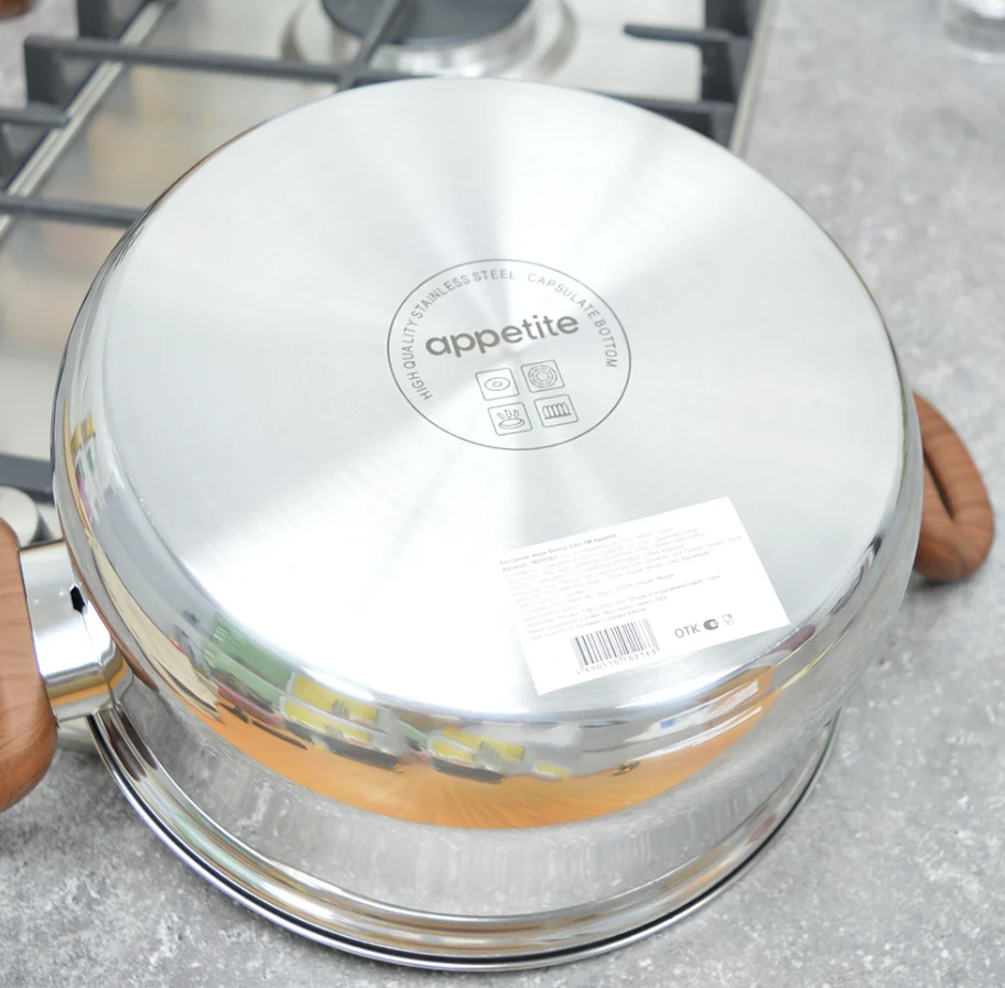 Кастрюля Appetite Donna 3.8л HU15383 нержавеющая сталь