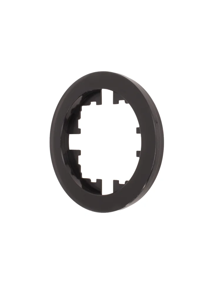 Рамка одноместная горизонтальная Lezard OSEN акриловая черная матовая круглая