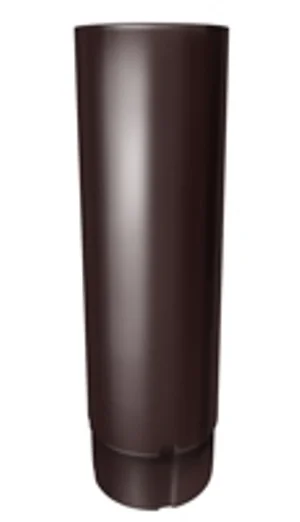 Труба круглая соединительная Optima, 90мм, 1м RAL 8017