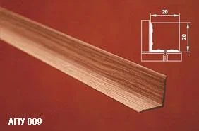Порог АПУ 009 алюминиевый 1800*20*20 мм угловой внутренний (ОС-007)