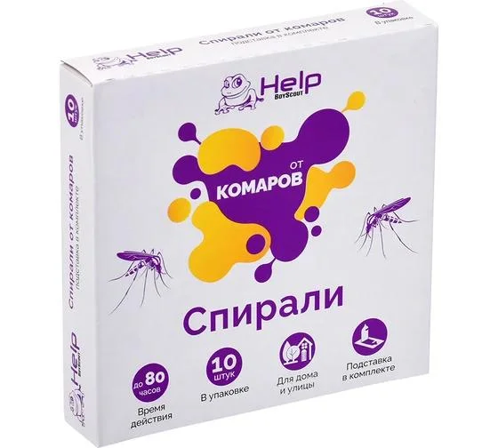 Спираль от комаров HELP 80230 (10 шт) Спираль от комаров HELP 80230 (10 шт)