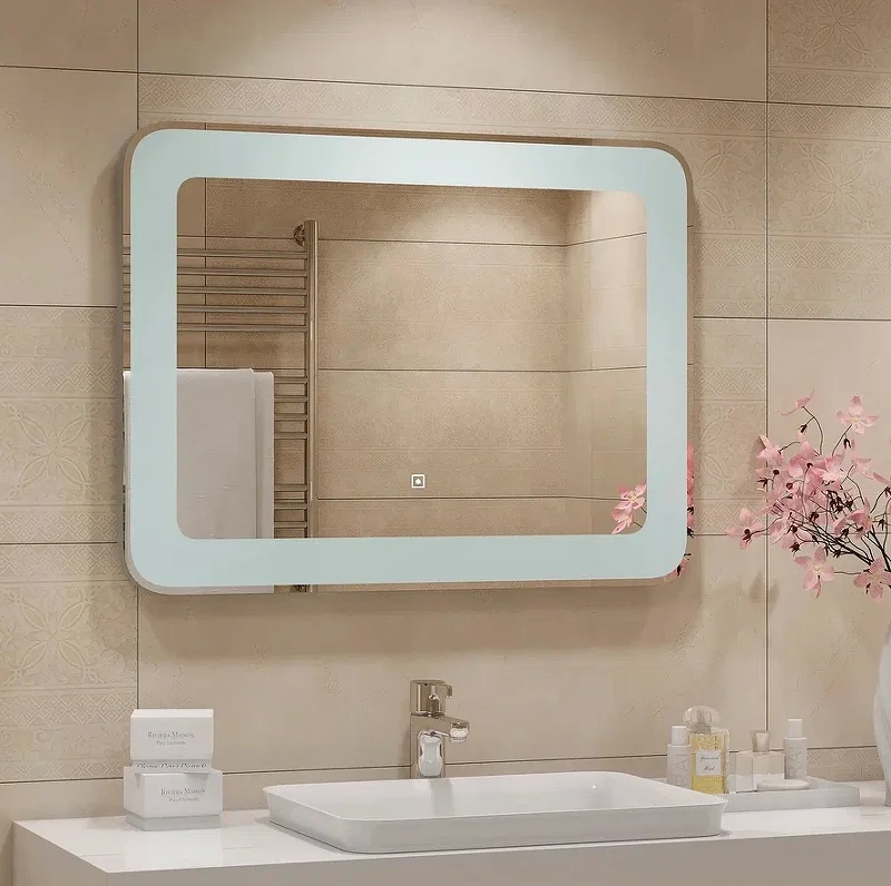 Зеркало Continent Velvette LED, 900x700 с Led подсветкой и сенсорным выключателем