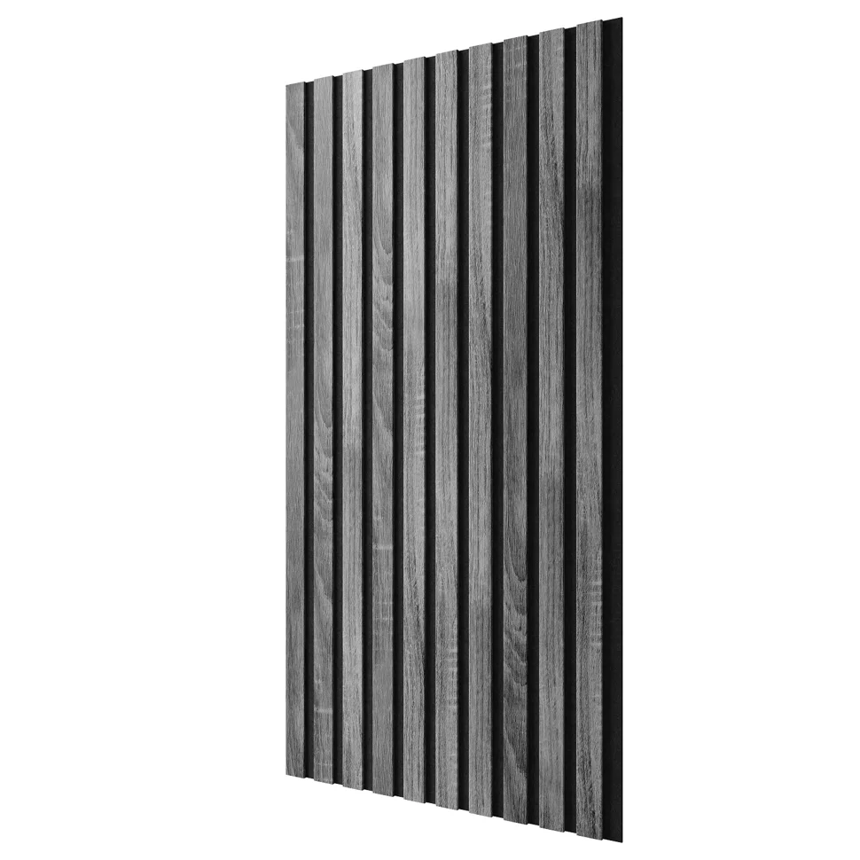 Панель акустическая гибкая ARTIVA, черный войлок, 1200х600х9мм, рейки МДФ 40х6мм, дуб рейн