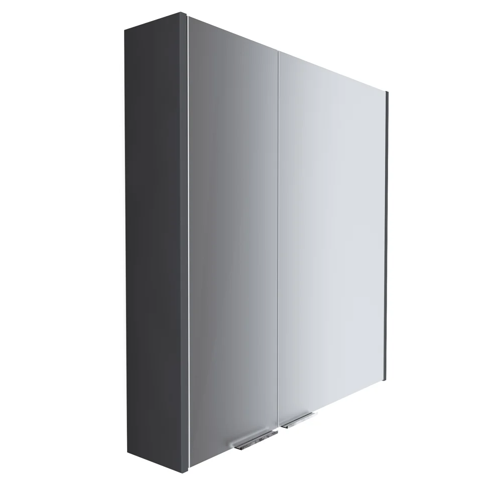 Зеркало-шкаф 1МАРКА Gaula 80 Black (2 двери)