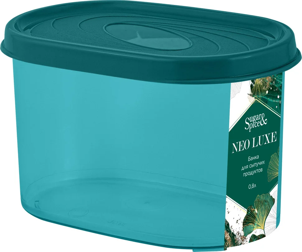 Банка для сыпучих продуктов NEO LUXE 0,8 л изумрудный агат Банка для сыпучих продуктов NEO LUXE 0,8 л изумрудный агат
