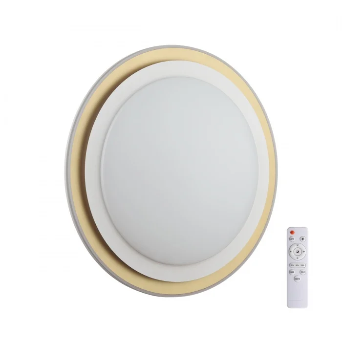 Светильник 7630/EL PALE SN 041 пластик/белый/золотистый LED 72Вт с ДУ 3000-6000К D510 IP43 пульт ДУ SETTA* Светильник 7630/EL PALE SN 041 пластик/белый/золотистый LED 72Вт с ДУ 3000-6000К D510 IP43 пульт ДУ SETTA*