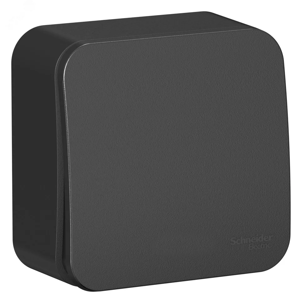 Выключатель одноклавишный ОП Blanca 10А IP20 (сх. 1) 250В с изолир. пластиной антрацит SE BLNVA101016