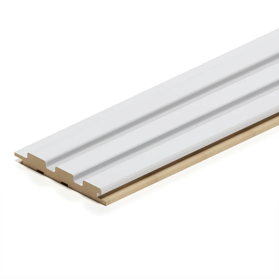 Панель реечная МДФ STELLA Beats Standart Белый 2700x119x16