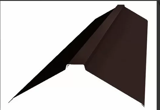 Конек плоский Viking RAL 8017 (шоколад) (150*150) 0.5 мм, длина 2 метра