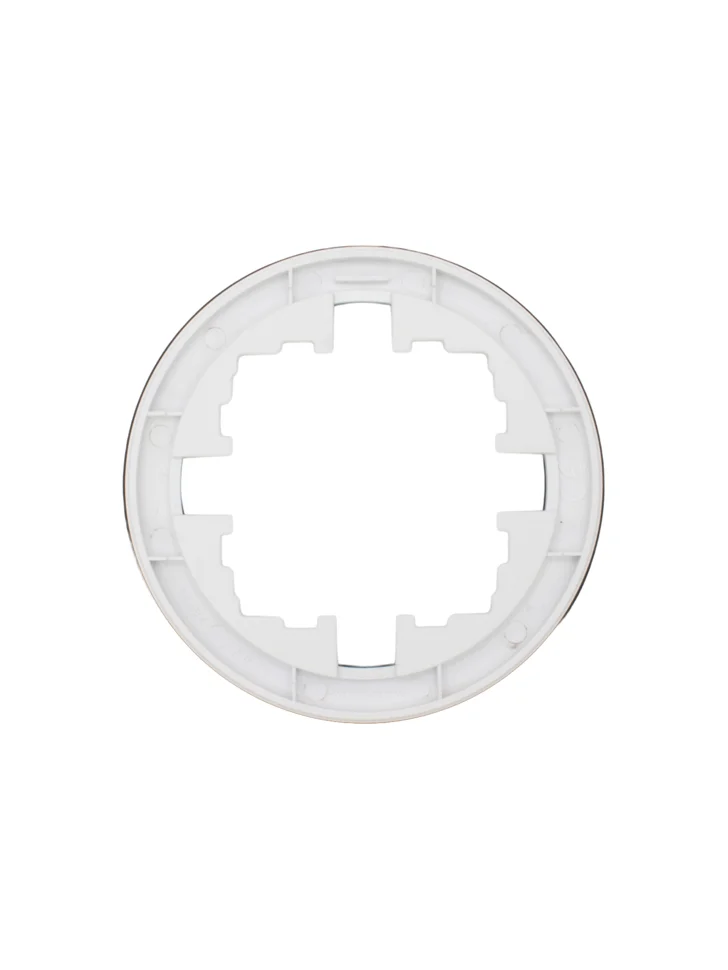 Рамка одноместная горизонтальная Lezard OSEN акриловая белая матовая круглая