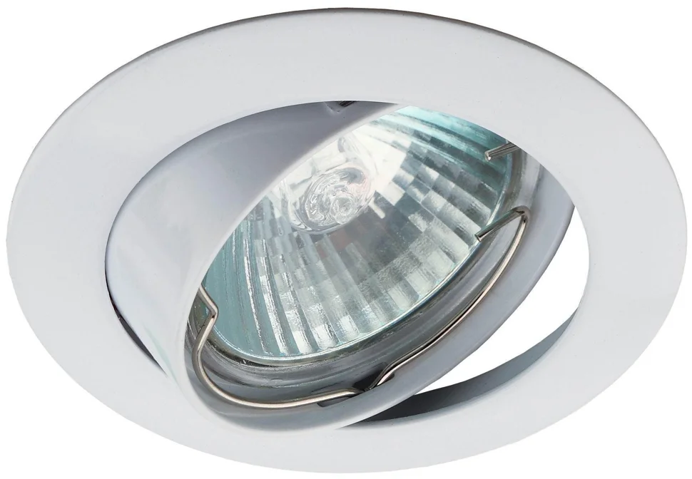 Светильник точечный ЭРА KL1/A WH литой простой MR16,12V/220V, 50W белый