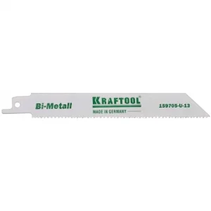 Полотно для сабельной пилы по металлу, дереву KRAFTOOL "INDUSTRIE QUALITAT", Bi-Metall, шаг 1,8-2,5мм, 180мм