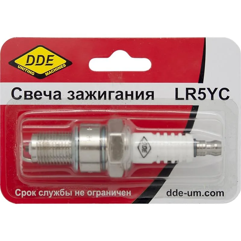 Свеча зажигания DDE LR5YC (Champion RN9YC, Bosch WR7DC, NGK BPR6ES) GG950, DPG1101i, DPG1201i, "Хоббит", ВСЕ ДВИГАТЕЛИ Robin-Subaru и HONDA GX/GP16