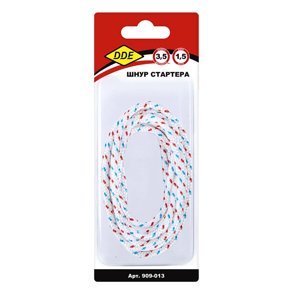 Шнур стартера в блистере 3,5мм 1,5м, DDE Шнур стартера в блистере 3,5мм 1,5м, DDE