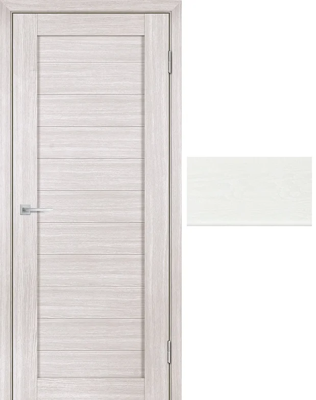 Дверь STABILEPORTE Лайт-06 глухая, ясень белый 70, Нанотекс