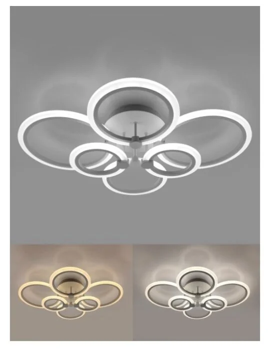 Светильник управляемый светодиодный EUROPA 132W 6R-800х600х125-WHITE/BLACKCHROME-220-IP20