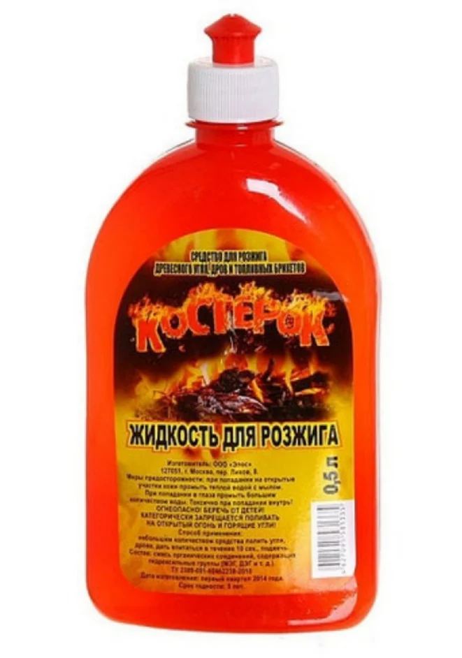 Жидкость для розжига "Костерок", бут. пэт, 0,5 л Жидкость для розжига "Костерок", бут. пэт, 0,5 л