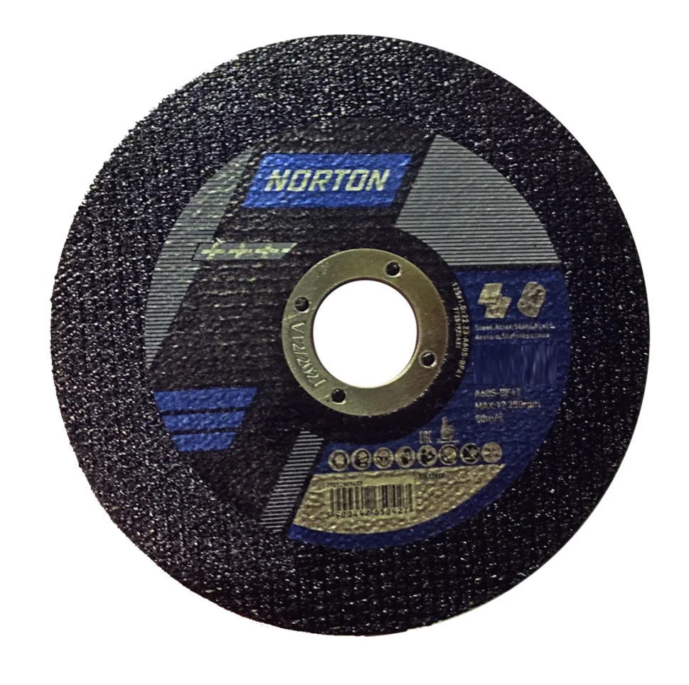 Круг отрезной по металлу NORTON, 41, &#248; 125x1,6x22,23, 80 m/ sec