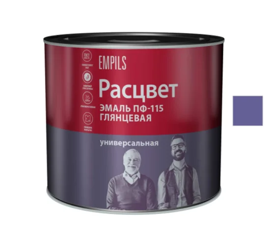 Эмаль ПФ-115 сиреневая 1,9кг ТЗ РАСЦВЕТ ГОСТ 6465-76