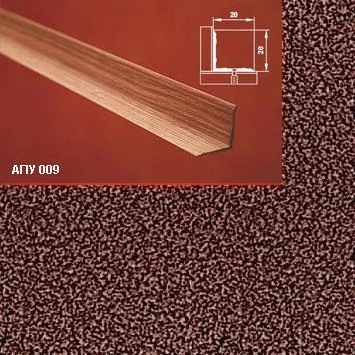 Порог АПУ 009 алюминиевый 900*20*20 мм угловой внутренний (06 - медный антик)