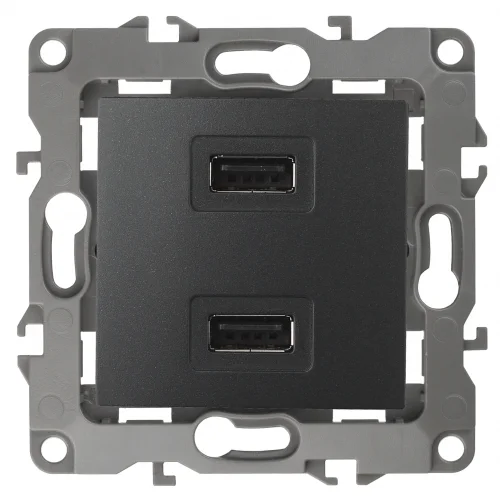 Устройство зарядное Эра12 USB, 230В/5В-2100мА, IP20, антрацит 12-4110-05