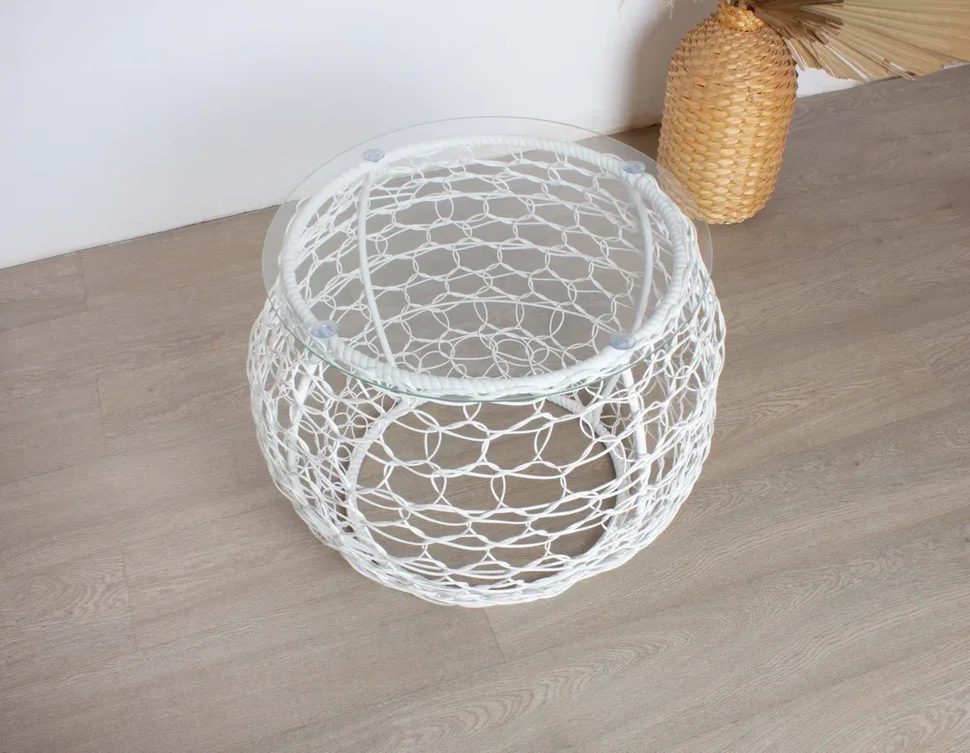 Стол журнальный Бочонок 60 см, бежевый