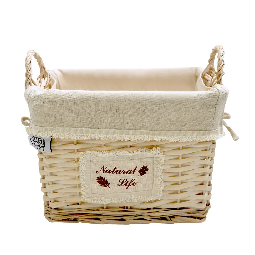 Корзина стеллажная высокая с ручками "Natural life", Д290 Ш190 В220 Корзина стеллажная высокая с ручками "Natural life", Д290 Ш190 В220