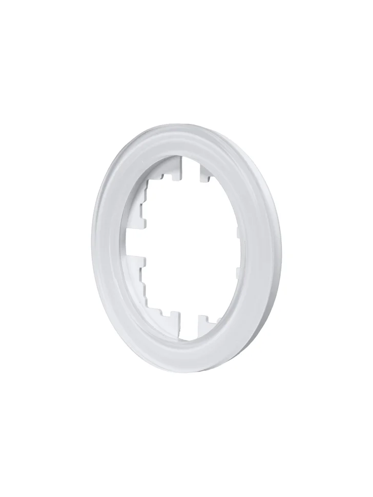 Рамка одноместная горизонтальная Lezard OSEN акриловая белая матовая круглая