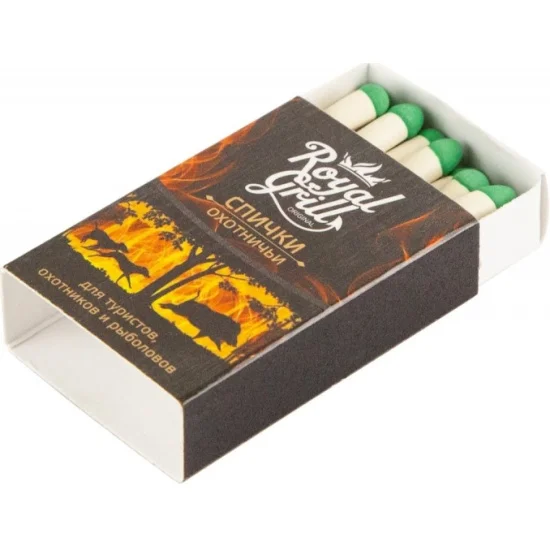 Спички "Охотничьи" 85мм/20шт, ROYALGRILL