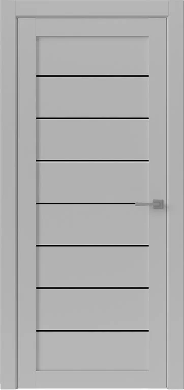 Дверь UBERTURE МОДЕРН 10005, стекло чёрное, лофт светлый 80
