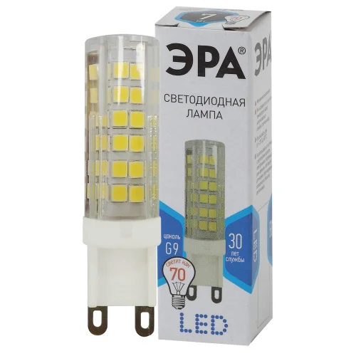 Лампа светодиодная 7W G9 220V 4000K 560Лм (белый) ЭРА, JCD-7w-220V-corn, ceramics-840-G9