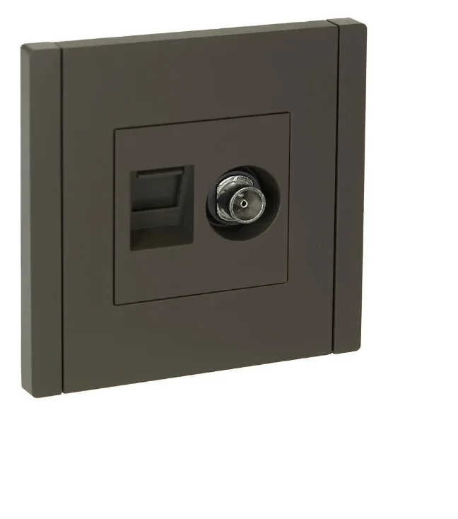 Розетка 2-м TV+RJ45 кат.6 FORTE&PIANO FP337 сер. IEK FP-AK20-2-K03