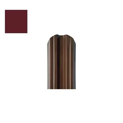 Штакетник металлический STYNERGY М-образный фигурный Эконом, PE RAL 3005 (красное вино), ширина 108мм, длина 1.5 м.п.