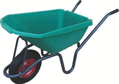 Тачка строительная одноколесная Variant, усиленная, с ЦВЕТНЫМ ПЛАСТИКОВЫМ корытом, вместительность 120 л, грузоподъемность 200 кг, Рама 32*1,5