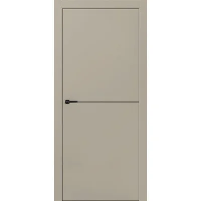 Дверь ДВЕРИ РЕГИОНОВ SILK-1 глухая мокко, 60 ПЭТ (кромка ABS черная)