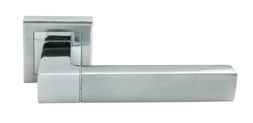 Ручка дверная MORELLI MH-28 SC/CP-S матовый хром/хром (квадрат)