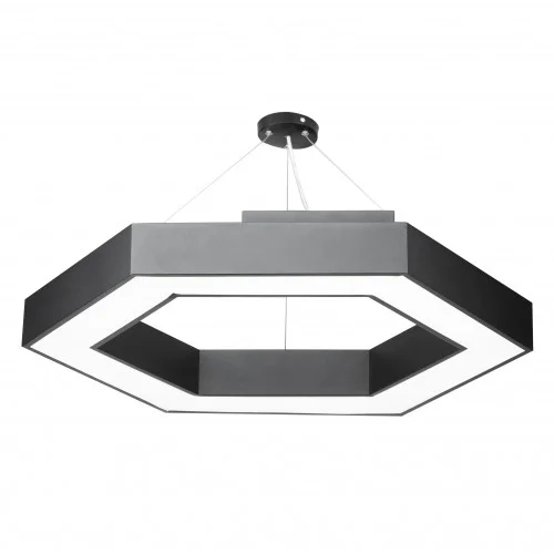 Светильник светодиодный Geometria ЭРА Hexagon SPO-123-B-40K-045 45Вт 4000К 2500Лм IP40 600*600*80 черный подвесной*