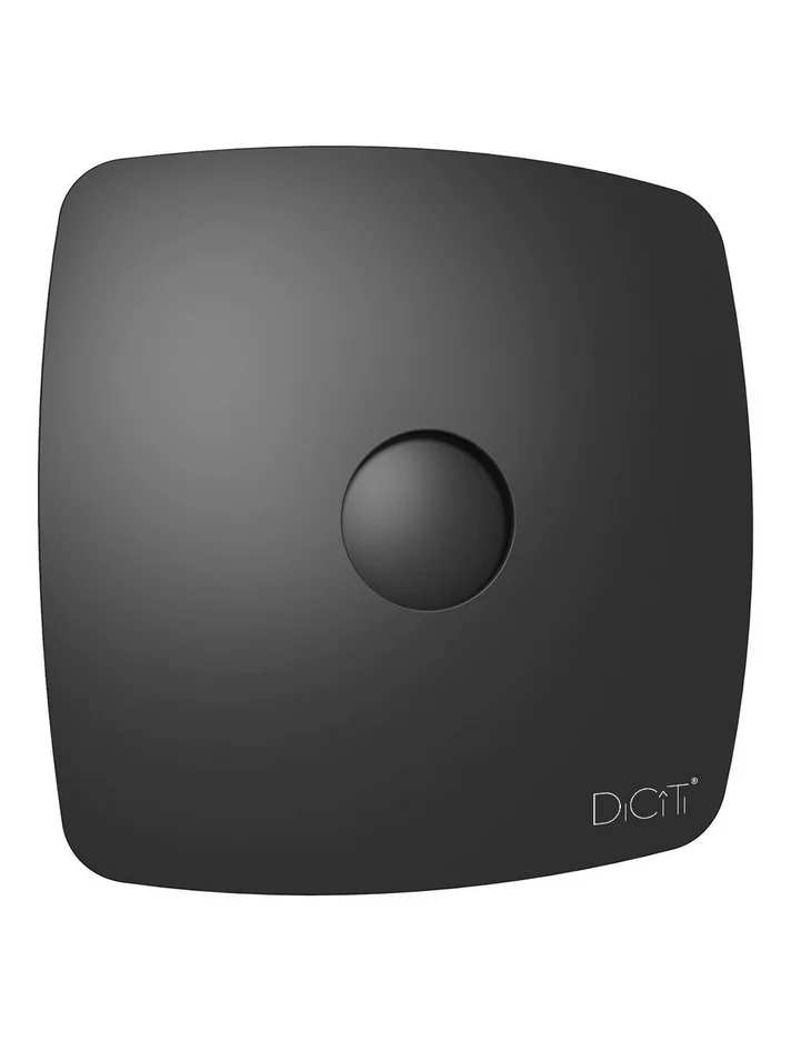 Вентилятор накладной RIO D100 обр.клапан Matt black DICITI, ЭРА